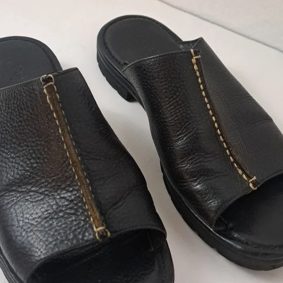 Cole Haan leather lug sole slip-on open toe slides sandals size 8 - Picture 11 of 12